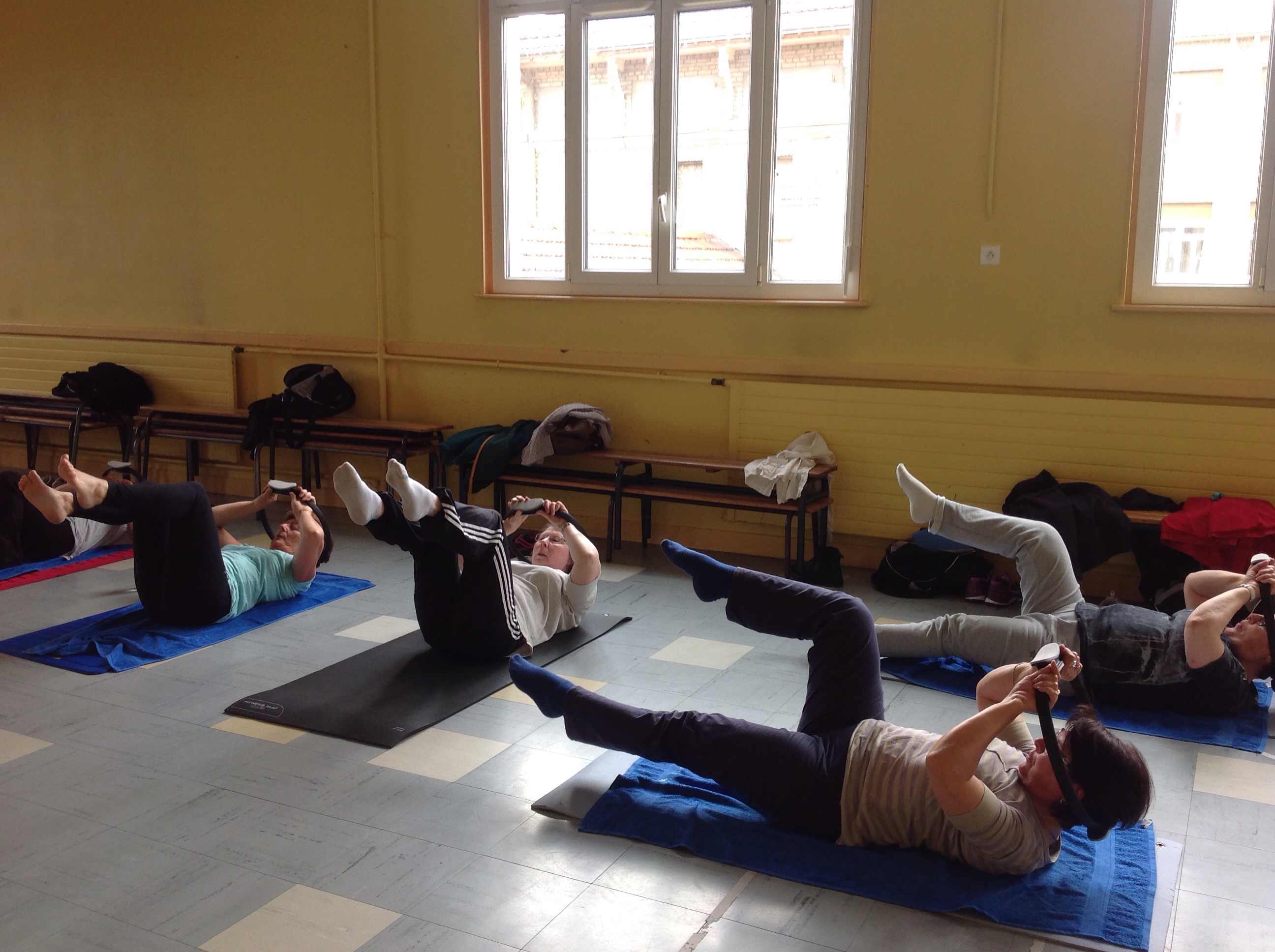 Pilates à l'école Jean-Baptiste Massillon.